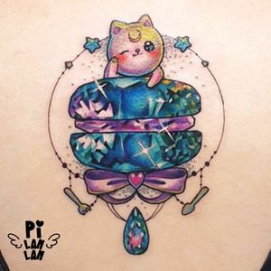 .🐶🐶🐶🐶🐶🐶🐶🐶🐶🐶.POPPY DIAMOND MACARON.💖💎💖💎💖💎💖💎💖💎It is a poppy not a kitty! It is a MACARON also a DIAMOND!😍 Who wants to try it?... ♡MAKE A TATTOO BY PI LANLAN♡♡HOPE TO SEE YOUR MESSAGE SOON ♡#plinthespace #tattoo #art #ink #design # #backtattoo #kawaiifashion #kawaiitattoos #kawaii #love #colorful #sweet #lovely #supercutetattoos #supercute #dessert #desserttattoo #入墨紋身 #刺青 #紋身 #girltattoo #girl #diamondtattoo #macarontattoo #macaron #startattoo #star #sparkletattoo #sparkle