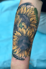 Watercolor Sunflowers 🌻 (Villain Arts Baltimore Tattoo Convention 2019)