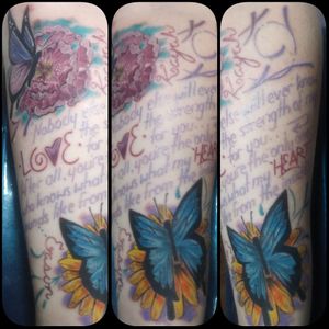 Butterflies and flowers representing clients twin children a boy and a girl...Makeshift designer. Thanks for looking. #forearmtattoo #butterflytattoo #flowertattoo #quotetattoo #vancouvertattooartist #vancouverink #futuristic #neo #illustrative #graphic #style #original #custom #concept #rendering #byjncustoms 