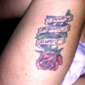 My tattoo of a rose for three passed away friends