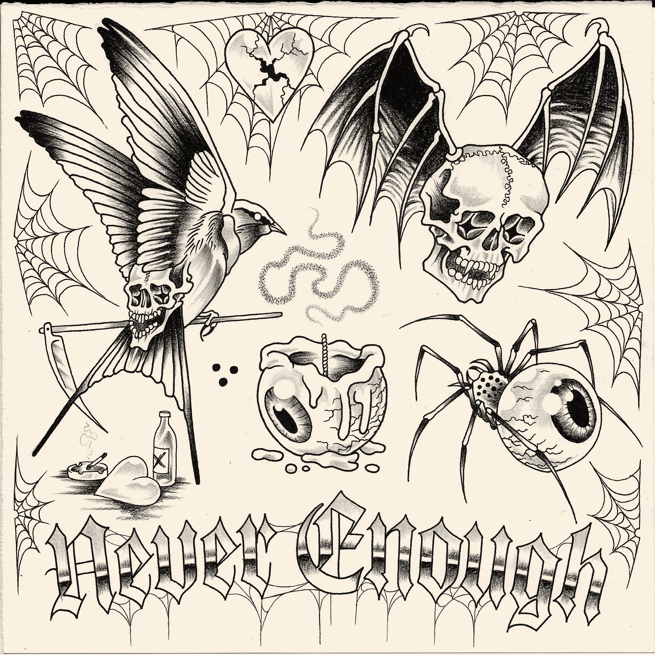 Bat Traditional Tattoo Flash  Тату