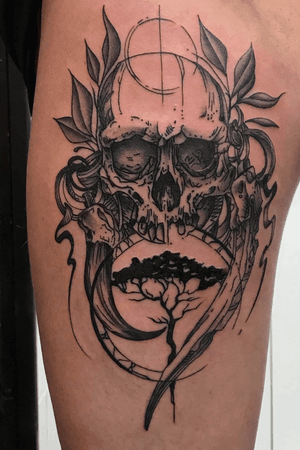 Blackwork tattoo (customer reference) not sure of original artist for credit :(