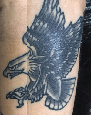 Classic eagle cover up #coverup #blackwork