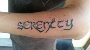 "Serenity" Lettering 