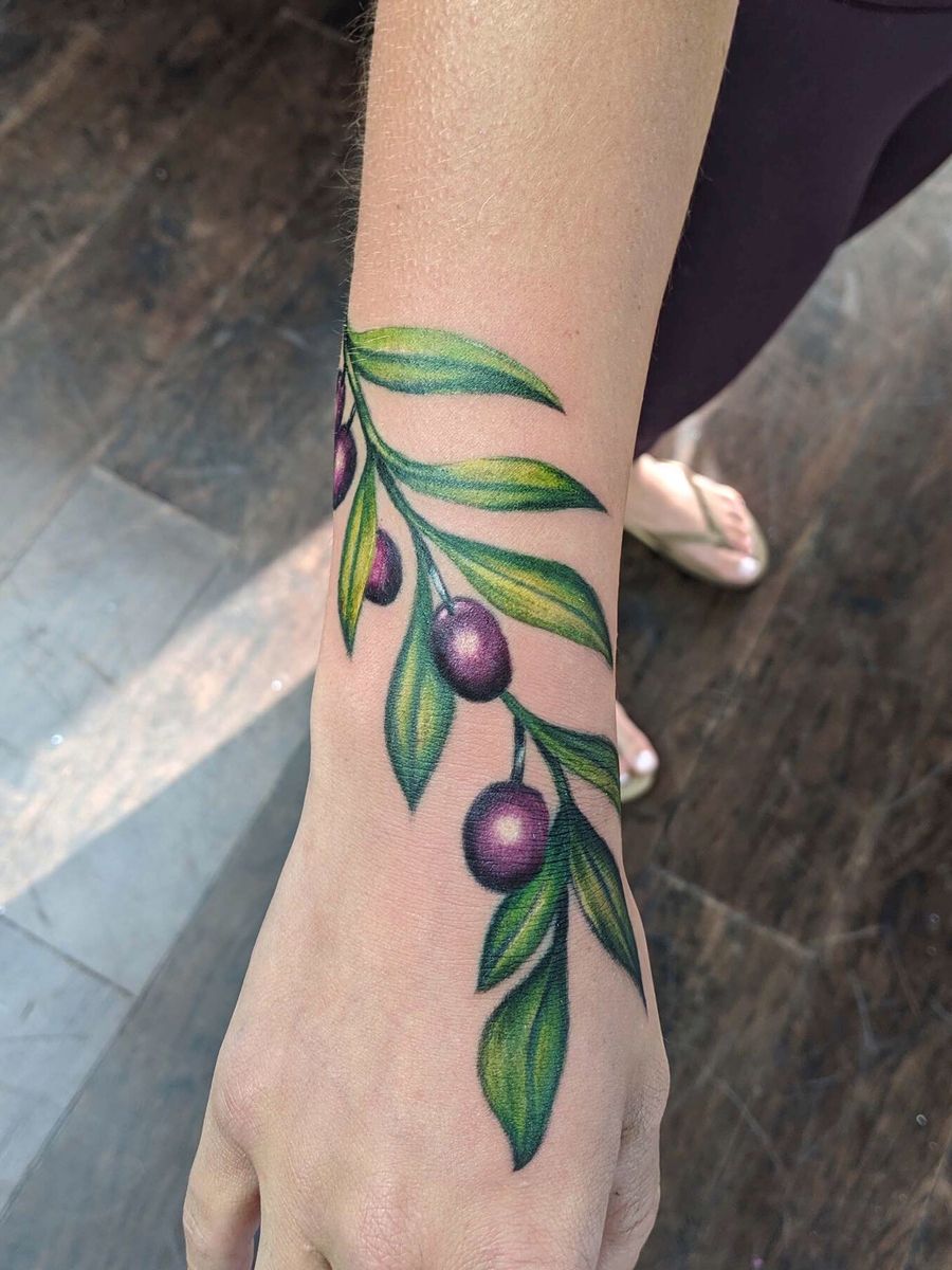Tattoo uploaded by Mervin Carballo • freehand purple olives • Tattoodo