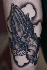 #prayinghands #pray #cross #crosses #hands #religous #rosary #banner #bng #blackandgrey #blackngrey #greywash #colorado #blackandgreywork #blackandgreyart #blackandgreyallday #forearm