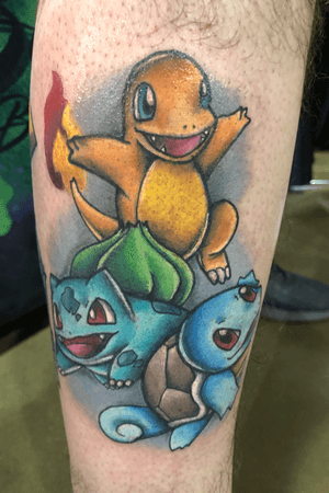 Gotta Catch ‘Em All! Really enjoyed doing this starter Pokemon tattoo! (Villain Arts Chicago Tattoo Convention 2019)