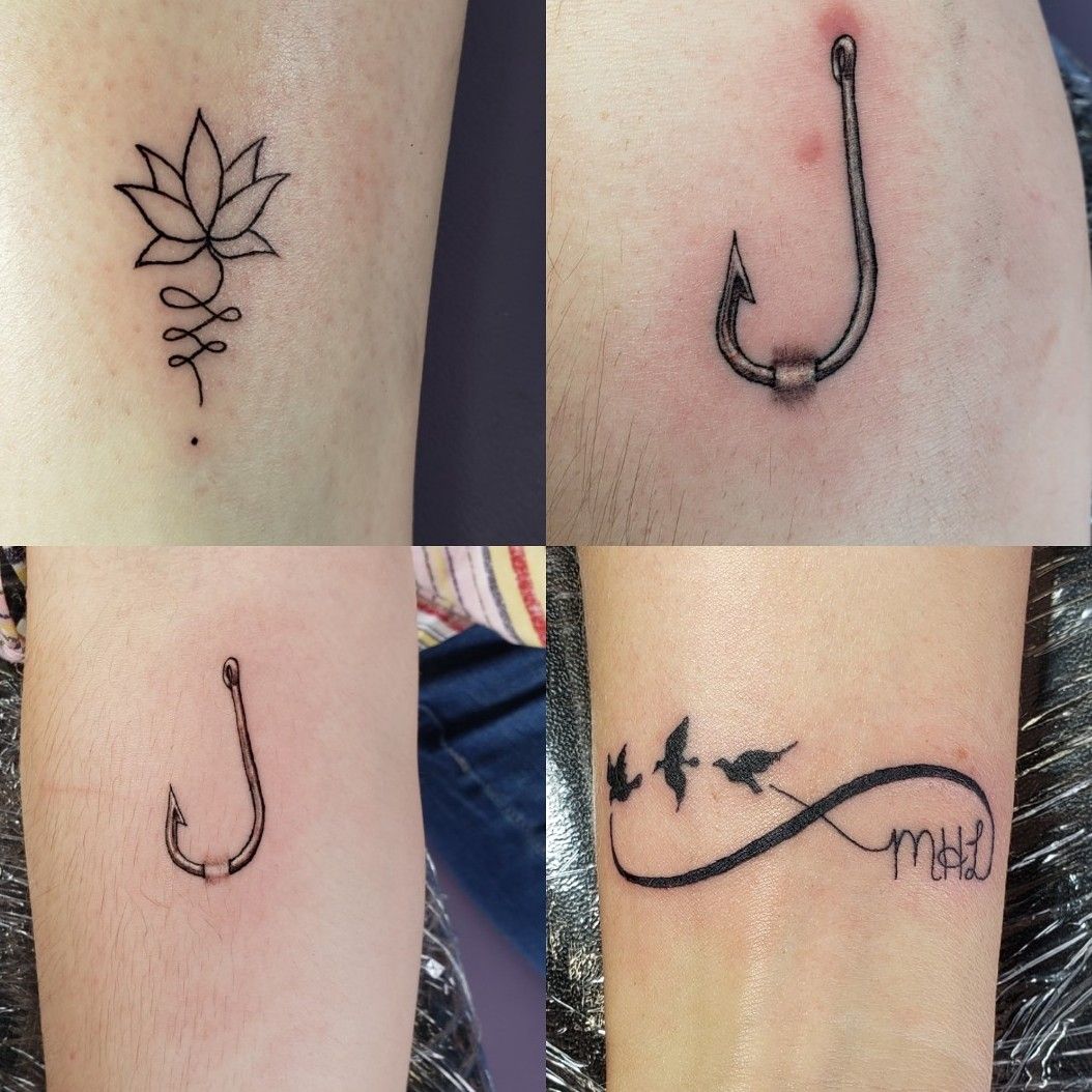 Hook tattoos Fishing hook tattoo Small tattoos