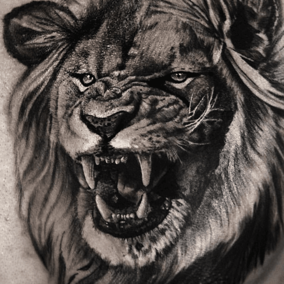 Lion tattoo by sashamade #sashamade