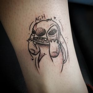 Frustrated stitch #stitch #frustratedstitched #stitchtattoo #tattoo #blackwork #simple #dots 