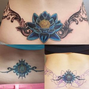 Lotus cover up I knockedmout today. If you're looking for a new tattoo, Call the shop at 810-695-3333(ask for Jesse), Text only 313-442-3047(My tablet), or DM me. Please like and follow me @tattooedbyjesse FB, IG, SC, pinterest and www.facebook.com/tattooedbyjesse #TattooedByJesse #ComeGetSomeInk #LoyaltyTattooCompany #DynamicBlack #Tattoo #Tattoos #MichiganTattooArtists #MichiganPiercers #Tattooed #CheyenneTattooMachines #Cheyenne #lotus #blue #coverup #coveruptattoos #coveruptattoo #cover-up #goodbyetribal #filigree #filigreetattoo
