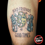 Bad friends good times #tattoo #tattooart #tattooartist #colortattoo #newschool #newschooltattoo 