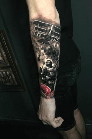 A fantastic addition to this WW1 themed sleeve by Teo. Bookings now being taken for Teo at our new Chester studios. Done with Holy Grail tattoo Cartridges #tattoosleeve #inkedmag #skindeep#holygrailtattoocartridges #tattooeverythingsupplies #holygrailtattoobalm #awardwinningtattoostudios #holygrailprotram #sleevetattoo #tattoosleeve