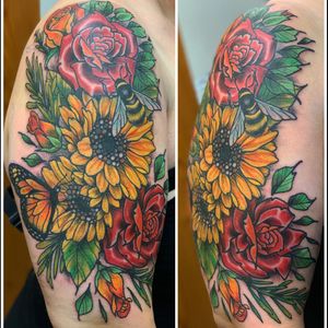 Neotrad floral tattoo