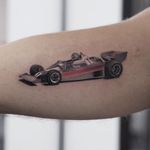 Ferrari tattoo by Jefree Naderali #jefreenaderali #realismtattoo #realismtattoos #realism #realistic #hyperrealism #tattooideas #ferrari #car #racing #racecar #blackandgrey #arm