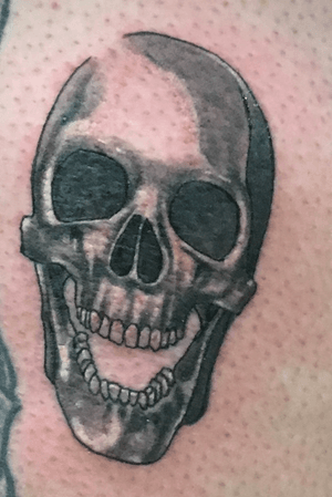 Had a blast doing this realistic skull tattoo!