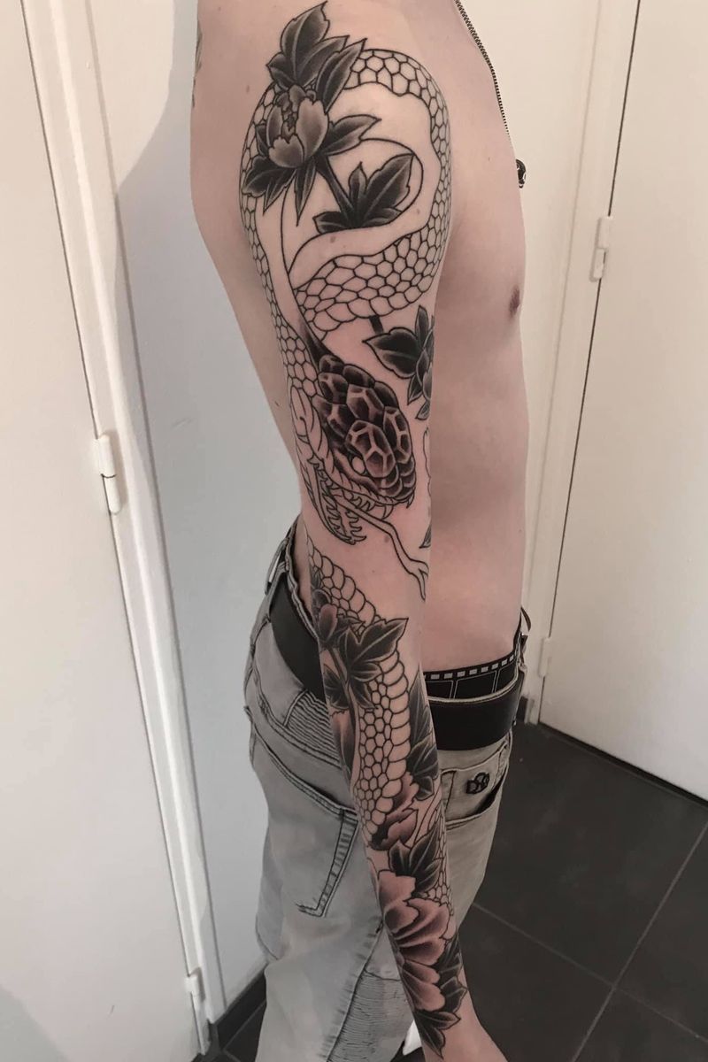 Tattoo Uploaded By Jonathan ink Hebi Botan 3 5 Tattoodo