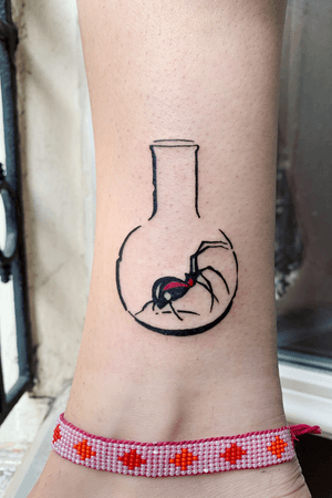 Spider tattoo ankle 