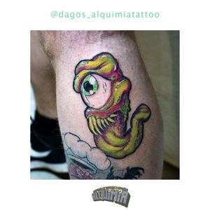 Trabajo por Dagos#newschool #tattoo #inked #lujan #argentinatattoo #creature #fullcolor #originalart #tatuaje 