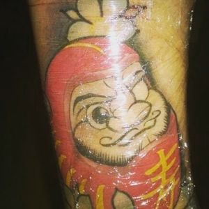 Daruma tattoo - Healed rat king. Man I love doing weird