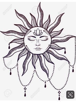 I want this on my upper leg, but without the flower on her forehead.