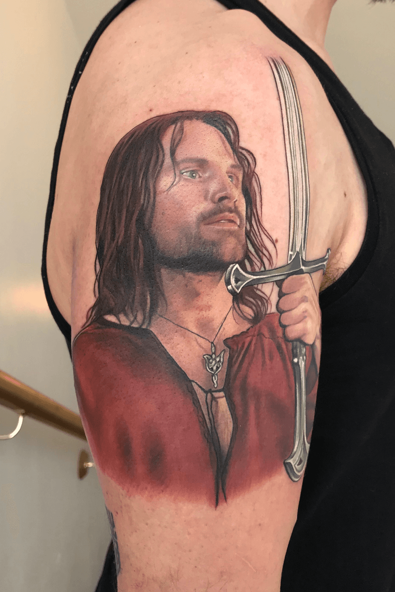 Tattoo uploaded by David Corden • Viggo Mortensen as Aragorn • Tattoodo