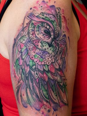 Watercolour owl ;)#dktattoos #dagmara #kokocinska #coventry #coventrytattoo #coventrytattooartist #coventrytattoostudio #emeraldink #emeraldinkltd #dagmarakokocinska #owl #owltattoo #watercolour #watercolorowl #tattoo #tattoos #tattooideas #tatt #tattooist #tattooshop #tattooedgirl #tattooforgirls #killerbee #immortalinnovations #sabre #pantheraink #eternalinks #radiantink