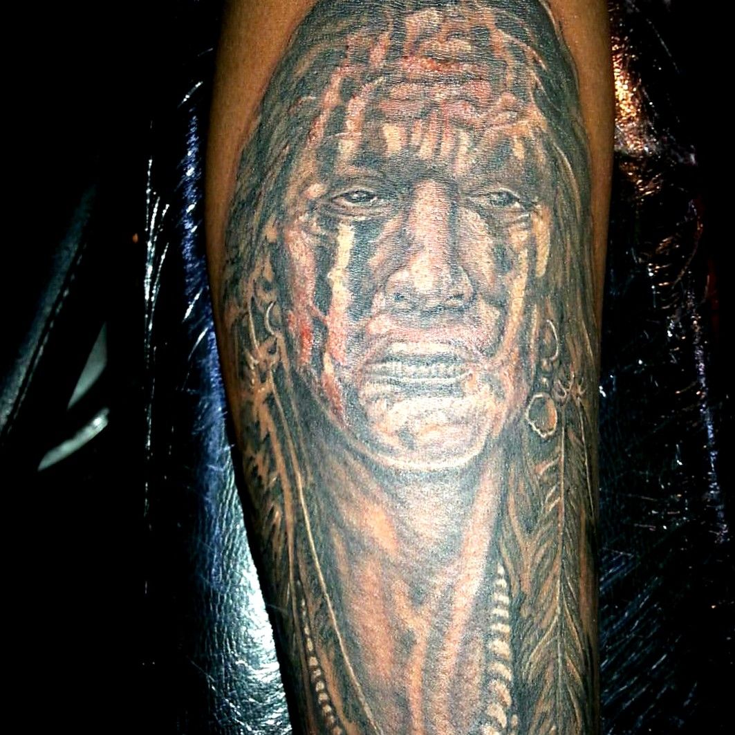 Native American  Skull  Chris Carter  Tattoos