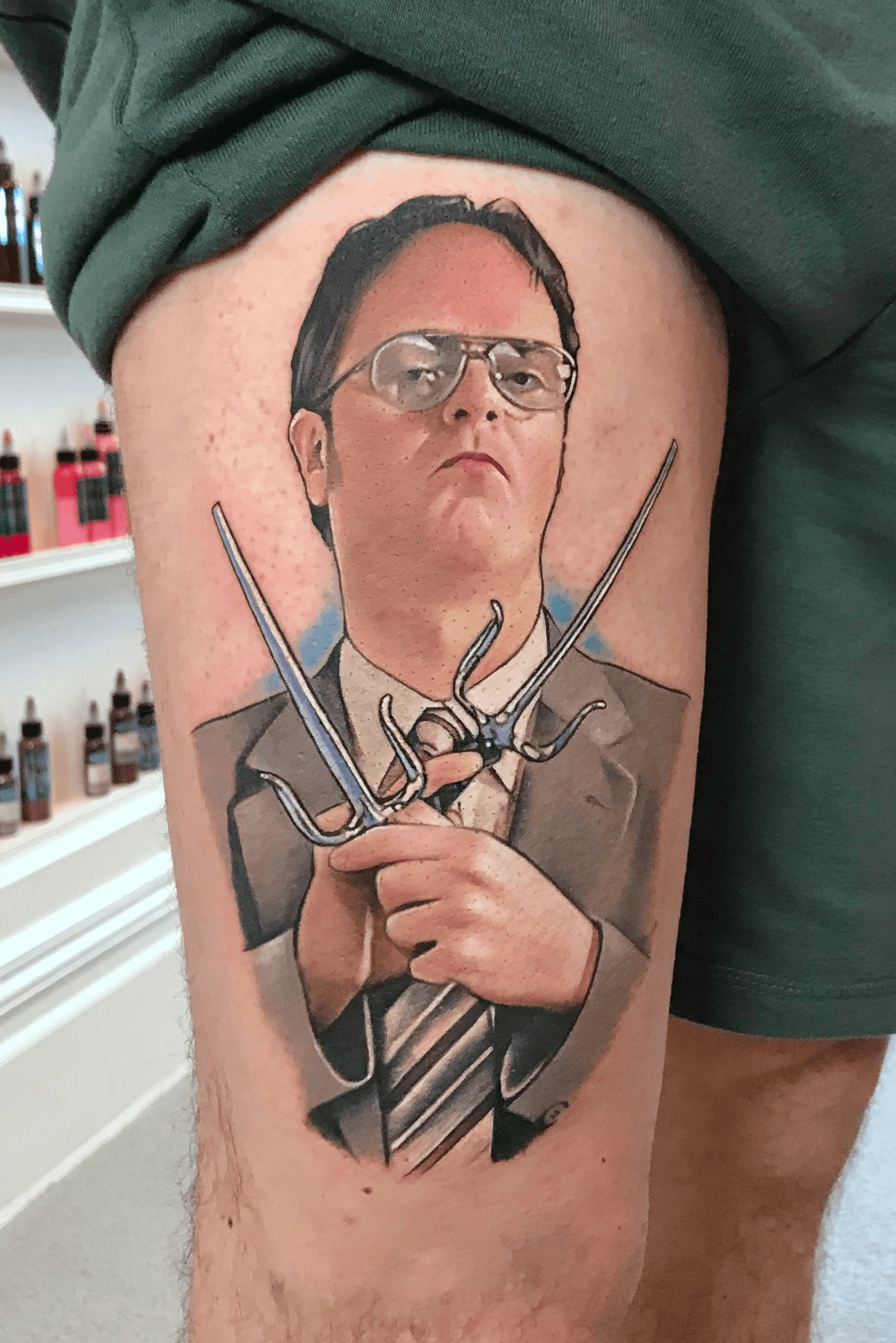 Tattoo uploaded by David Corden • Rainn Wilson aka Dwight from the office •  Tattoodo