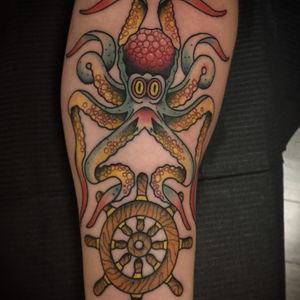 Octopus and shipwheel