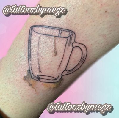 Coffee spill #coffeetattoo #mugtattoo #coffee 