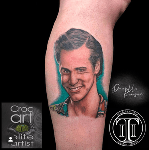 Aaaalllllllrrriiighty then 😂 Ace Ventura portrait done today for my competition winner, Lauren. I love this one!! Proudly sponsored by @mania_tattoo_supplies @crocarttattoocare #tattoo #tattoos #femaletattooartist #portrait #colourportrait #portraittattoo #aceventura #petdetective #jimcarrey #worldfamousink #ezpen #yayofamilia