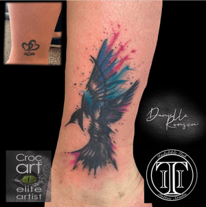 Before and after photo done this week at @indelible_ink_tattoos Thank you to Jill for letting me do thisSponsored by @mania_tattoo_supplies @crocarttattoocare #tattoo #femaletattooartist #yayofamilia #beforeandafter #coveruptattoo #hummingbirdtattoo #ezpen #uktta