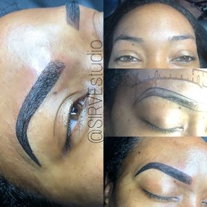 Ombre eyebrow tattoo