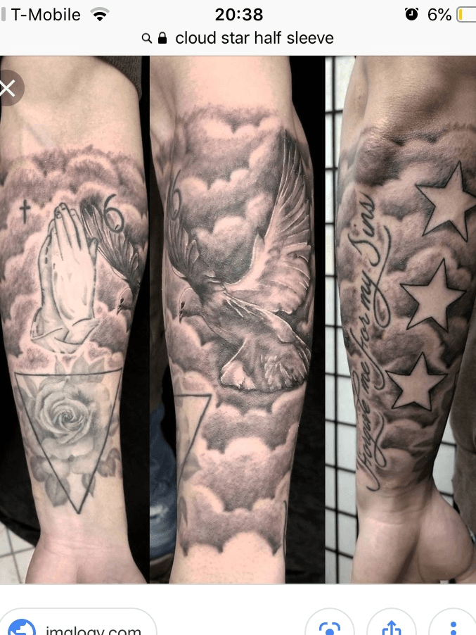 cloud tattoo with prayer handsTikTok Search