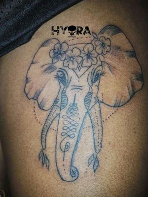 Elephant line work tattoos  0714276164