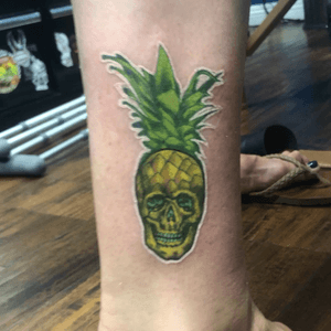 Color pineapple tattoo