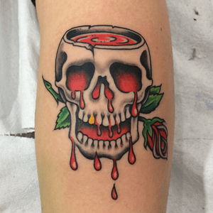 Last tattoo of the year done @tilldeathtattooroma Thank you Rachele! #skull 