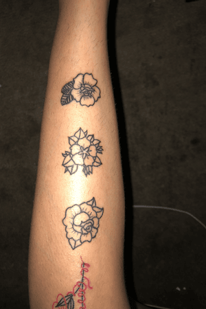 Flowers I did on myself! In healing process. 