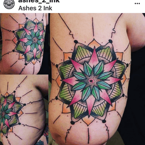 Mandala color tattoo