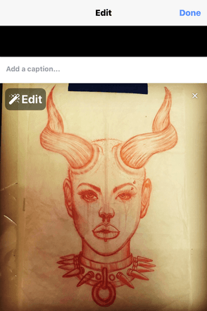 Evil girl tattoo art