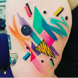 80’s abstract color tat