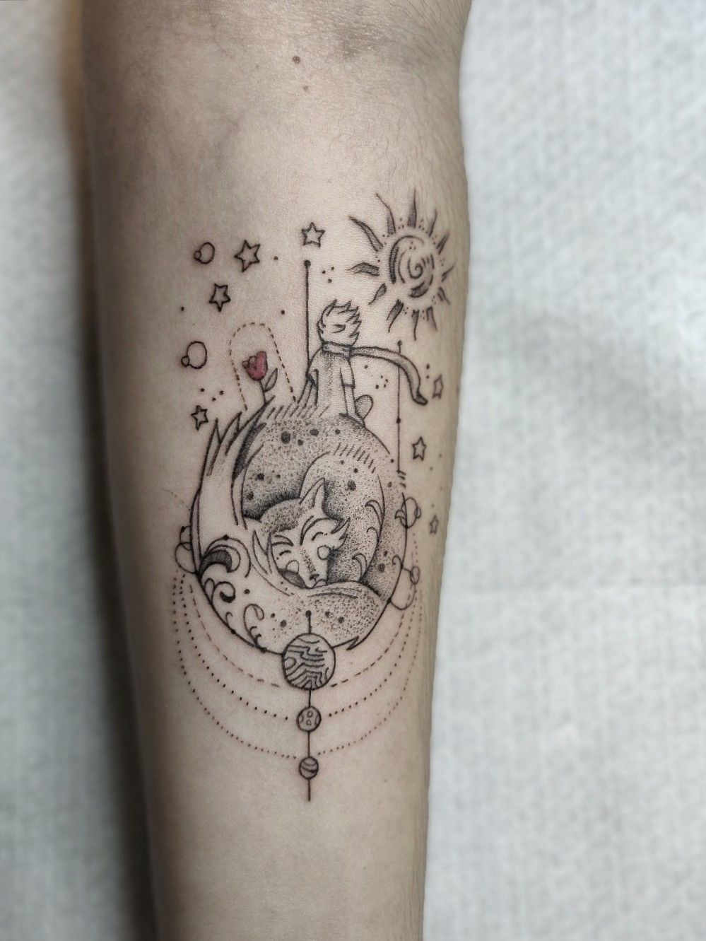Tattoo of The Little Prince The color of the wheat fields tattoo  custom  tattoo designs on TattooTribescom