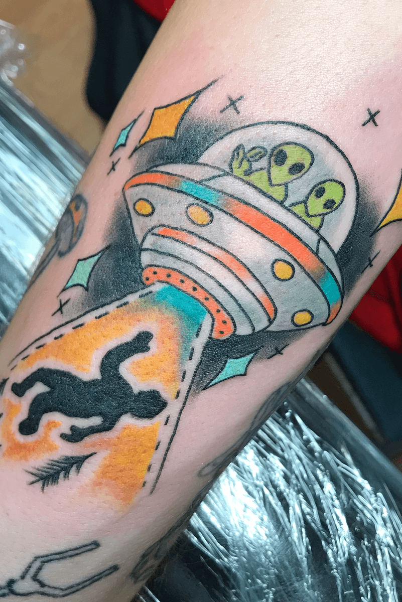 Tattoo uploaded by Shawn Gauvreau • UFO obduction • Tattoodo