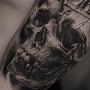 #skull #skulltattoo #dark #ship #sleeve 
