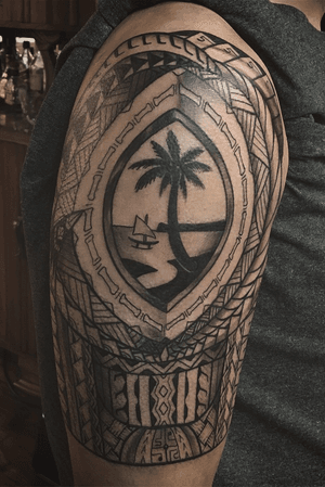 Polynesian guam half sleeve.  Blessed to do what i love.  Freehand would like to do more polynesian tribal. #tribal #polynesian #micronesian #filipinotribal #guam #freehand 