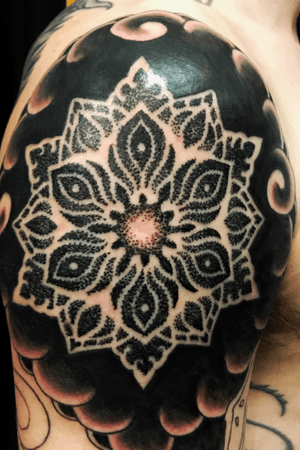 #sleeve #mandala #mandalatattoo #floral #blackwork #blackandgrey #clouds #geometric #geometry #lotus  #tattoovinyasa #JonOsiris 