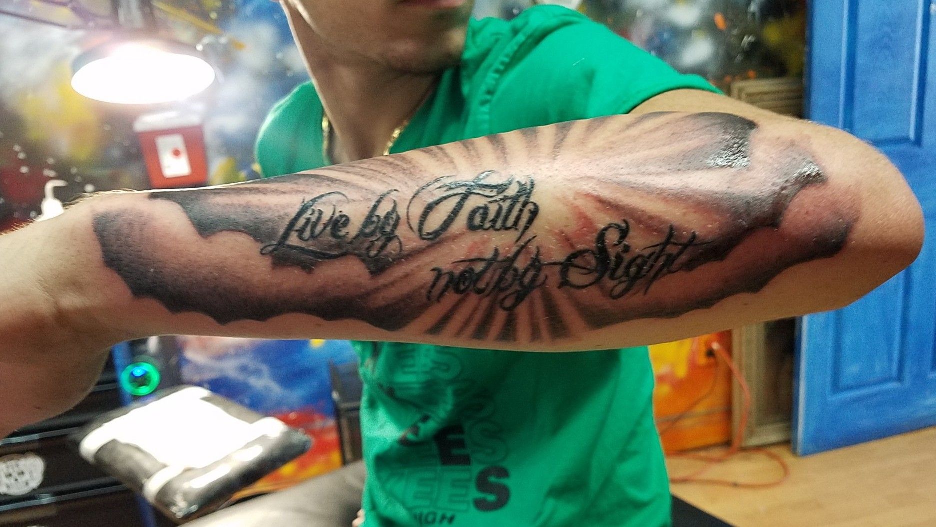 I walk by faith not by sight tattoo  Faith tattoo Walk by faith Piercing  tattoo