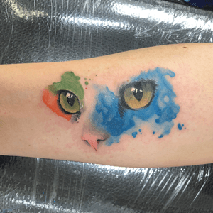 Watercolor cat’s eye
