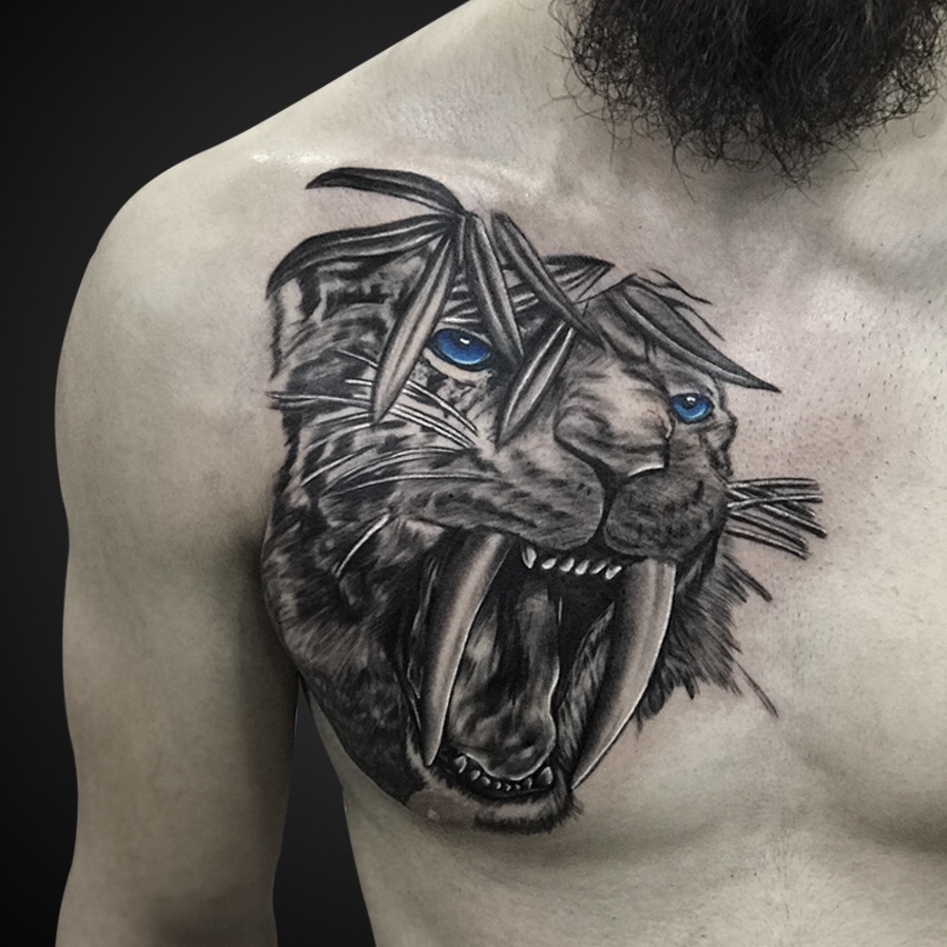 92 Sabertooth tattoo ideas  sabertooth lion tattoo sleeves smilodon